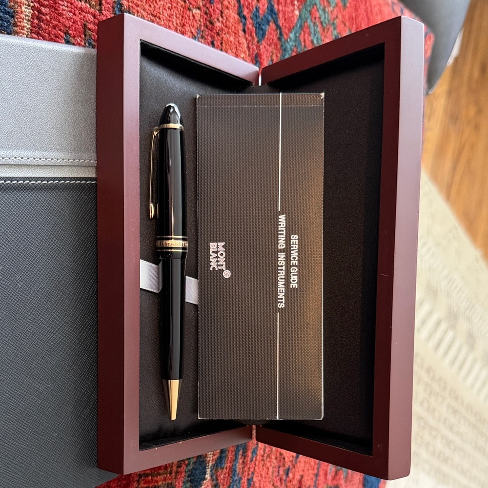 Montblanc Black and Gold Ballpoint in Presentation Box